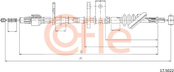 Cofle 17.5022 - Трос, гальмівна система autocars.com.ua