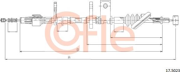 Cofle 17.5023 - Трос, гальмівна система autocars.com.ua