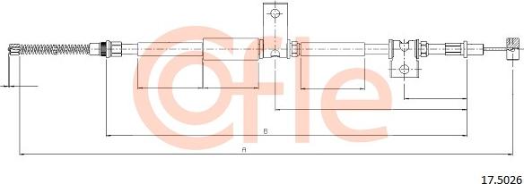 Cofle 17.5026 - Трос, гальмівна система autocars.com.ua