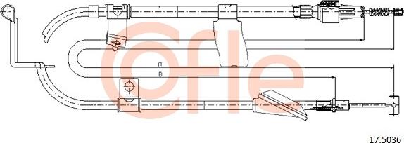 Cofle 17.5036 - Тросик, cтояночный тормоз avtokuzovplus.com.ua
