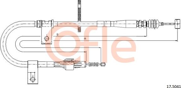 Cofle 92.17.5041 - Трос, гальмівна система autocars.com.ua