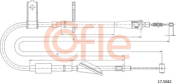 Cofle 17.5042 - Трос, гальмівна система autocars.com.ua