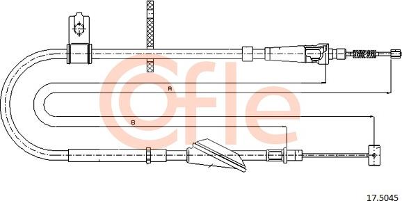 Cofle 92.17.5045 - Трос, гальмівна система autocars.com.ua