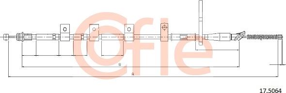 Cofle 17.5064 - Трос, гальмівна система autocars.com.ua