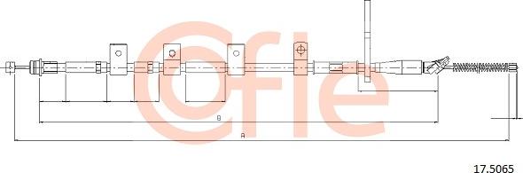 Cofle 17.5065 - Трос, гальмівна система autocars.com.ua