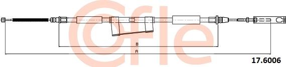 Cofle 17.6006 - Трос, гальмівна система autocars.com.ua