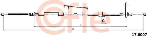 Cofle 17.6007 - Трос, гальмівна система autocars.com.ua