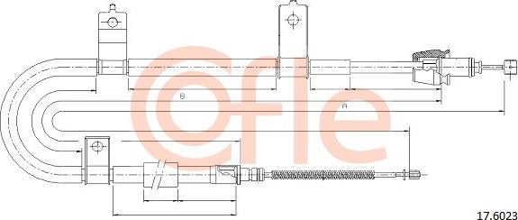 Cofle 92.17.6023 - Трос, гальмівна система autocars.com.ua