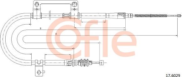 Cofle 17.6029 - Трос, гальмівна система autocars.com.ua