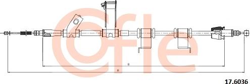 Cofle 17.6036 - Тросик, cтояночный тормоз avtokuzovplus.com.ua
