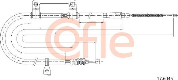 Cofle 17.6045 - Трос, гальмівна система autocars.com.ua