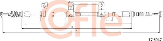 Cofle 17.6047 - Трос, гальмівна система autocars.com.ua