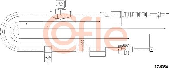 Cofle 17.6050 - Трос ручного гальма зад. KIA CERATO 04- -ABS Л. 1576-1404 autocars.com.ua