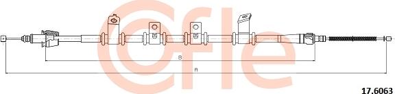 Cofle 17.6063 - Трос, гальмівна система autocars.com.ua