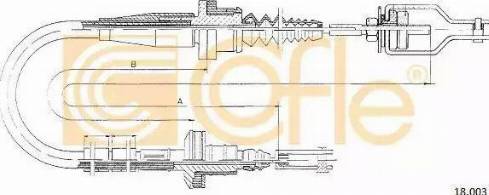 Cofle 18.003 - Трос, управління зчепленням autocars.com.ua