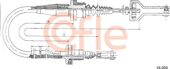 Cofle 18.004 - Трос, управління зчепленням autocars.com.ua