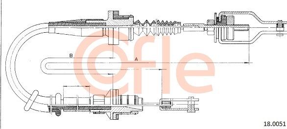 Cofle 18.0051 - Трос, управління зчепленням autocars.com.ua