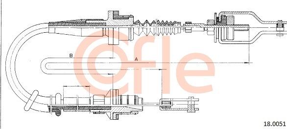 Cofle 18.0052 - Трос, управління зчепленням autocars.com.ua