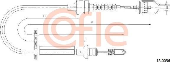 Cofle 18.0056 - Трос, управління зчепленням autocars.com.ua