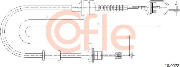 Cofle 18.0072 - Трос, управління зчепленням autocars.com.ua