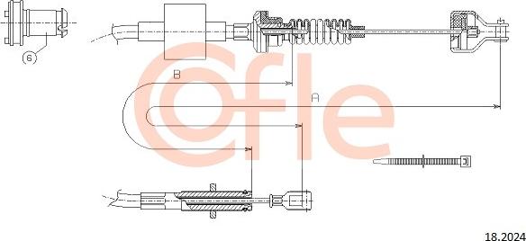 Cofle 18.2024 - Трос, управління зчепленням autocars.com.ua