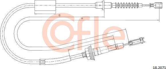 Cofle 18.2071 - Трос, управління зчепленням autocars.com.ua