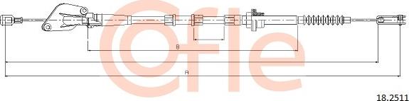 Cofle 18.2511 - Трос, управління зчепленням autocars.com.ua