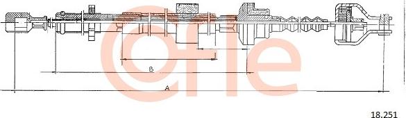 Cofle 18.251 - Трос, управління зчепленням autocars.com.ua