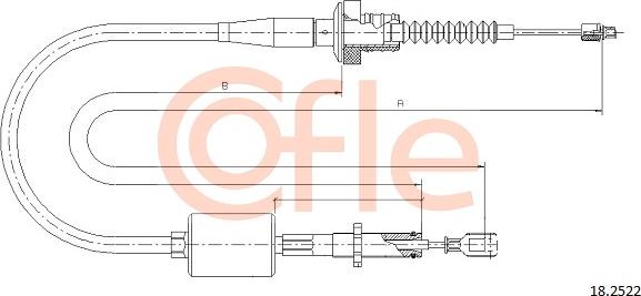 Cofle 18.2522 - Трос, управління зчепленням autocars.com.ua