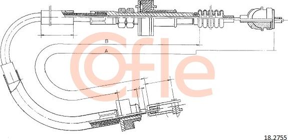 Cofle 18.2755 - Трос, управління зчепленням autocars.com.ua
