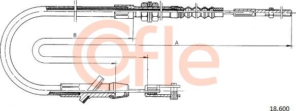 Cofle 18.600 - Трос, управління зчепленням autocars.com.ua