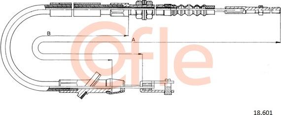 Cofle 18.601 - Трос, управління зчепленням autocars.com.ua