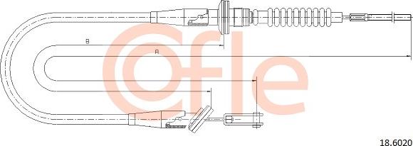 Cofle 18.6020 - Трос зчеплення autocars.com.ua