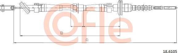 Cofle 18.6105 - Трос, управління зчепленням autocars.com.ua