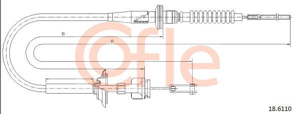 Cofle 18.6110 - Трос, управління зчепленням autocars.com.ua