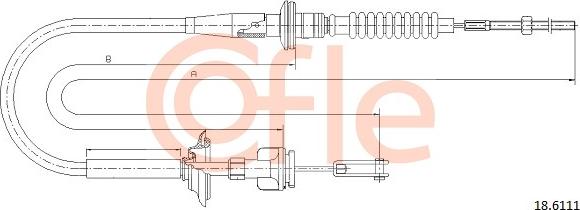 Cofle 18.6111 - Трос, управління зчепленням autocars.com.ua