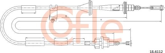 Cofle 18.6112 - Трос, управління зчепленням autocars.com.ua