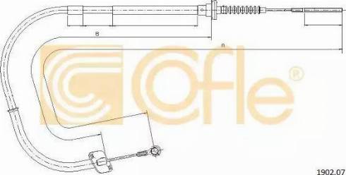 Cofle 1902.07 - Трос, управління зчепленням autocars.com.ua