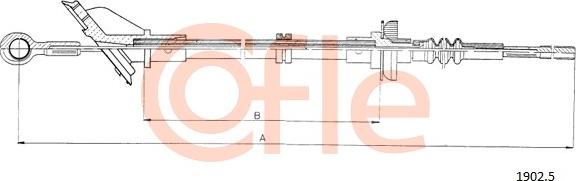 Cofle 1902.5 - Трос, управління зчепленням autocars.com.ua