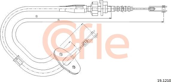 Cofle 19.1210 - Трос, управление сцеплением avtokuzovplus.com.ua