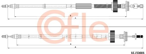 Cofle 1E.FD001 - Тросик, cтояночный тормоз avtokuzovplus.com.ua