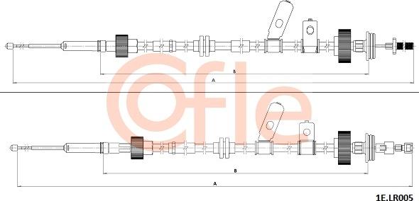 Cofle 1E.LR005 - Трос, гальмівна система autocars.com.ua