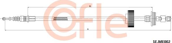 Cofle 1E.ME002 - Тросик, cтояночный тормоз avtokuzovplus.com.ua