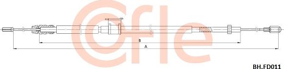 Cofle 1.FD011 - Тросик, cтояночный тормоз avtokuzovplus.com.ua