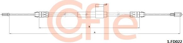 Cofle 1.FD022 - Трос, гальмівна система autocars.com.ua