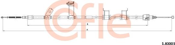 Cofle 1.KI003 - Трос, гальмівна система autocars.com.ua