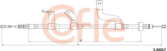Cofle 1.KI017 - Тросик, cтояночный тормоз avtokuzovplus.com.ua