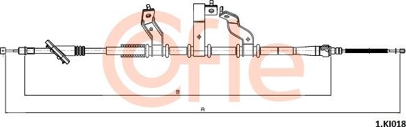 Cofle 1.KI018 - Трос, гальмівна система autocars.com.ua