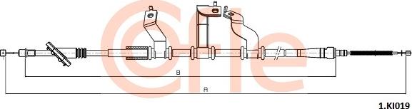 Cofle 1.KI019 - Трос, гальмівна система autocars.com.ua