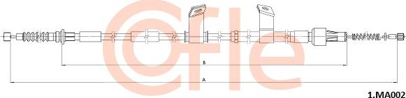 Cofle 1.MA002 - Тросик, cтояночный тормоз avtokuzovplus.com.ua